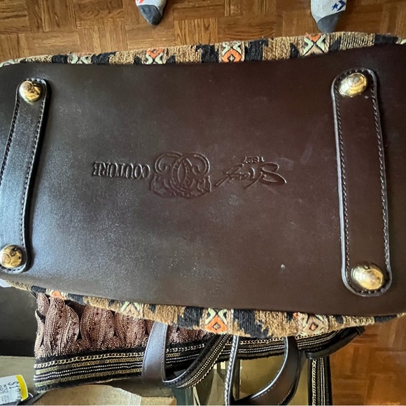 Sharif Couture
Beaded Tapestry
Tote with Leather Trim - Picture 15 of 16